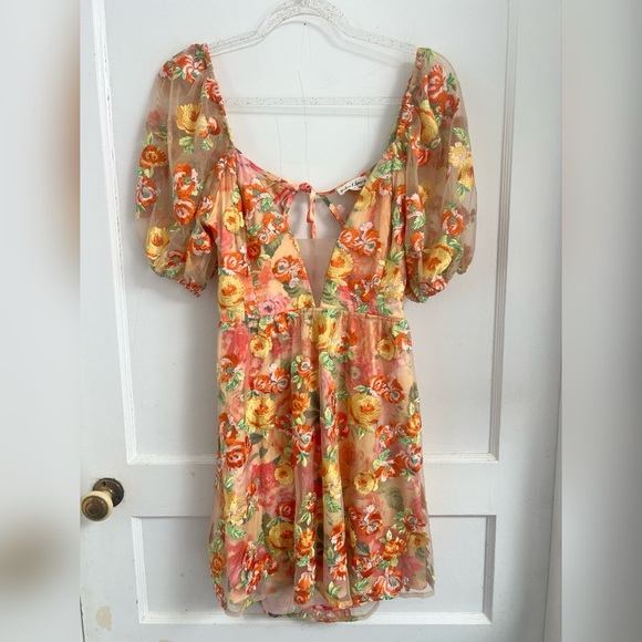 FOR LOVE & LEMONS
Winnie Floral-Embroidered Mini Dress Size M $292 NEW - Picture 2 of 8